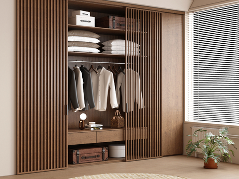 Wardrobe with sliding door