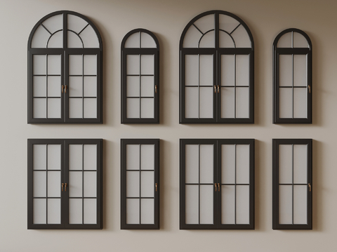 French arched windows