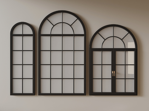 French arched windows