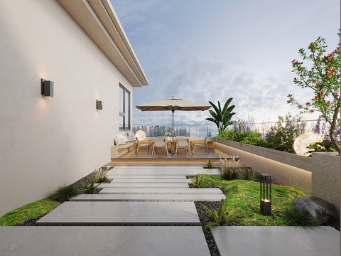 Modern Villa View Patio View Terrace