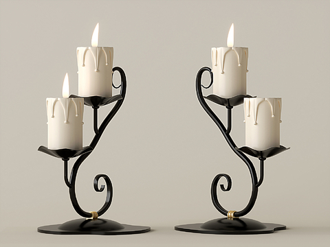 European-style candlestick candle