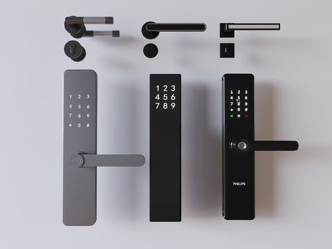 Smart door lock door handle fingerprint lock door handle fingerprint lock