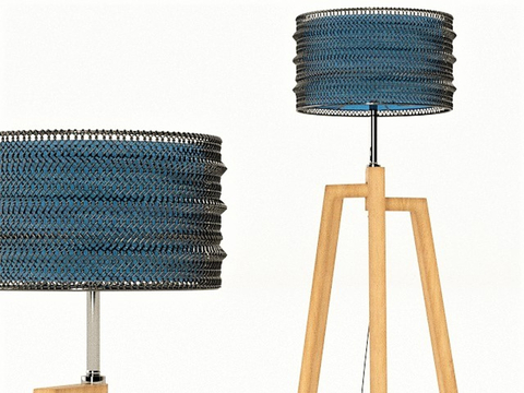 Iron wire tripod lamp floor lamp