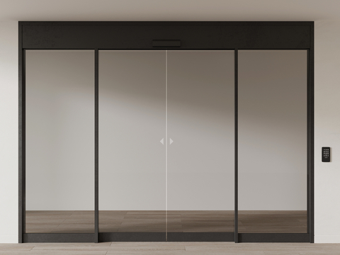 Double door induction door glass door office door