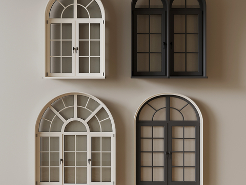 French arched windows