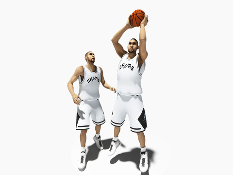 NBA superstar Duncan basketball figure player