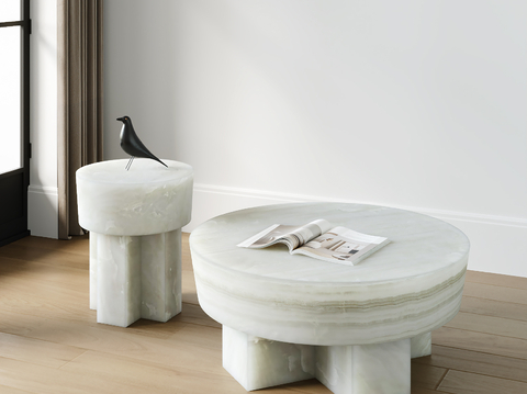 Modern marble coffee table