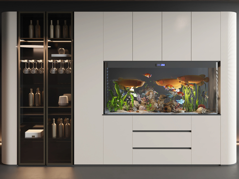 Modern fish tank embedded fish tank fish tank cabinet