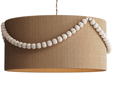 Quiet rattan chandelier