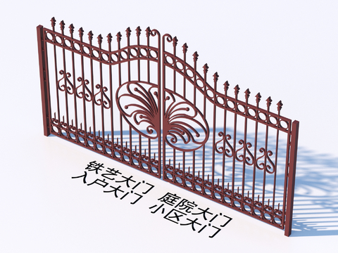 European-style wrought iron gate, courtyard gate, entrance gate, community gate