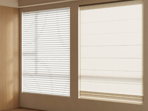 Cream Style curtain blinds venetian blinds