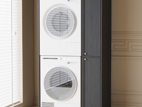 Modern laundry cabinet for washing and drying suit