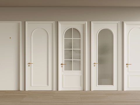 Cream Style single door kitchen and bathroom door