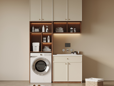 Middle Style Balcony Cabinet Laundry Cabinet