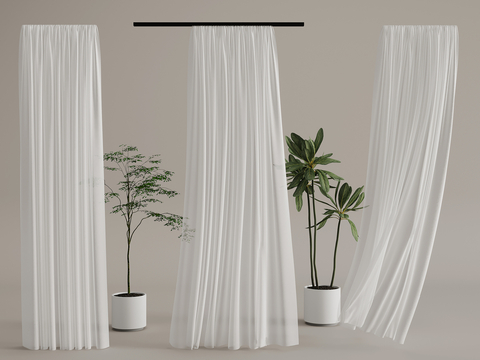 modern curtain transparent gauze curtain