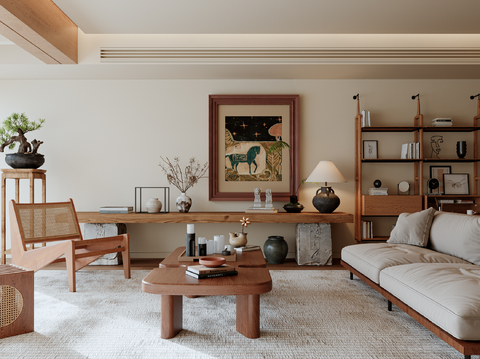 Wabi-sabi Style Living Room