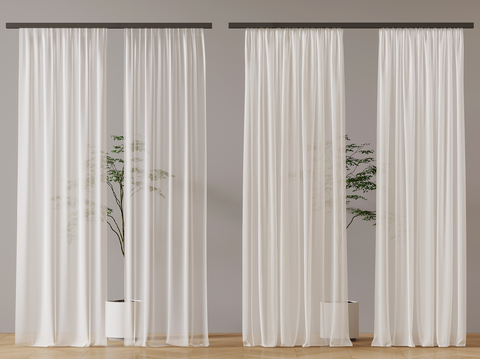 modern curtain transparent gauze curtain