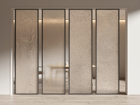 Modern glass partition