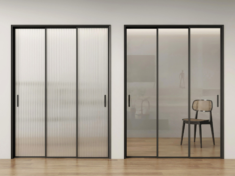 Triple-linkage sliding door extremely narrow sliding door Changhong glass door sliding door