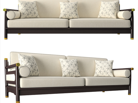 New Chinese-style double sofa