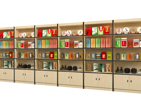 Tea Shelf Display Cabinet Tea Cabinet