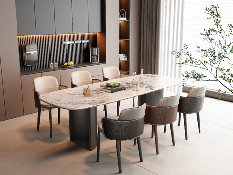 Italian Dining Table and Chair