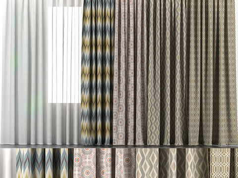 Modern fabric curtains