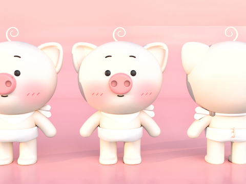 Cartoon pig cute pig toy ornaments