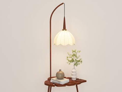 French retro side several floor-to-floor integrated lamp