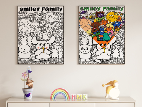 Interesting decorative painting cartoon painting children's painting