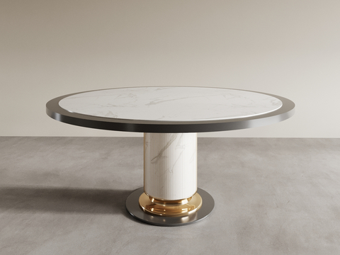 Affordable Luxury Style Round Table Dining Table