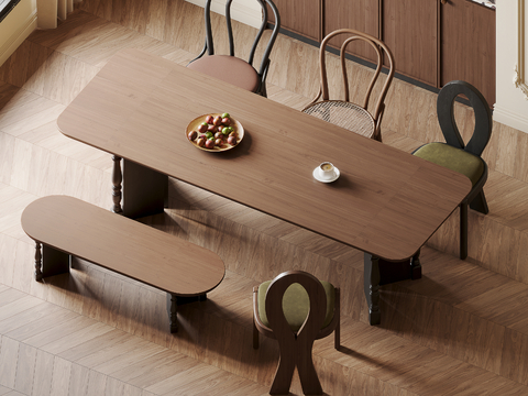 Middle style dining table