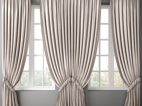 French Curtain Cloth Curtain Draw Curtain