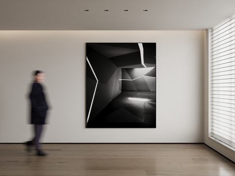 modern decorative painting black and white painting