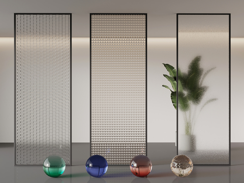 Modern glass partition