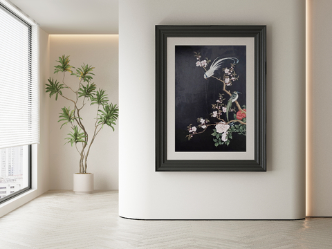 New Chinese Decorative Painting Flower and Bird Painting Vintage Hanging Painting