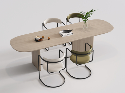 Modern Dining Table and Chair Long Dining Table