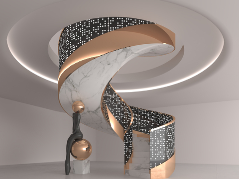 modern revolving staircase