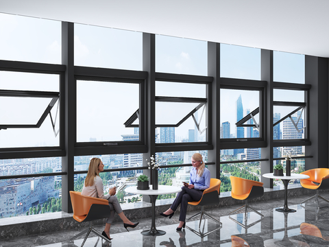 modern floor-to-ceiling windows office windows