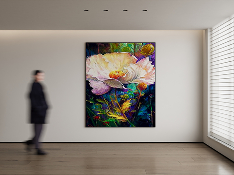 Modern Decorative Painting Flower Hanging Painting Oil Painting