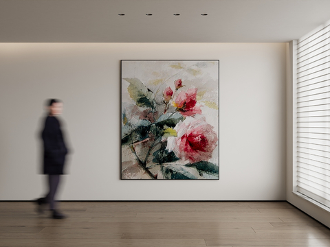 Modern Decorative Painting Oil Painting Rose Painting