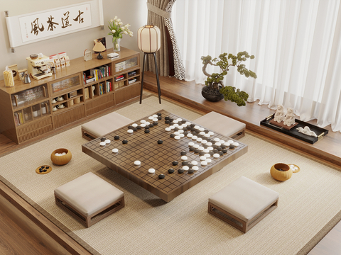 New Chinese Tatami Chess Room Go Room