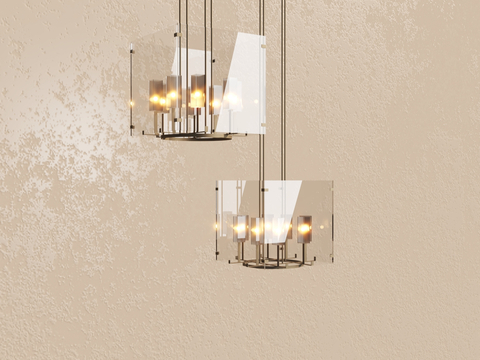 Modern glass chandelier