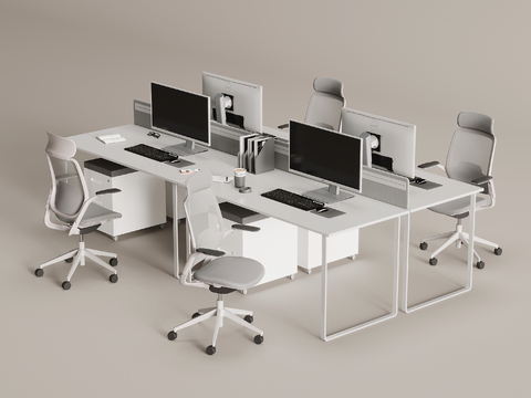 Modern Card Desk Workstation Staff Table