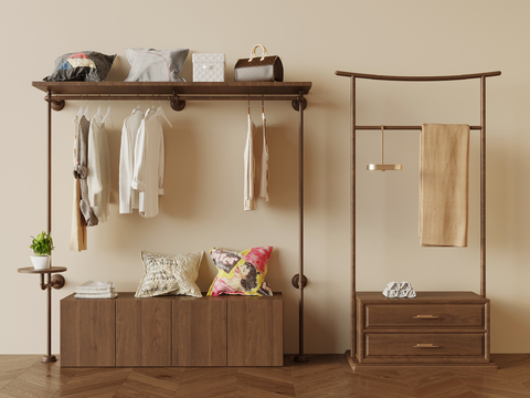 Log Style Hanger Coat Rack