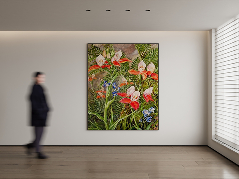 Modern Decorative Painting Oil Painting Plant Hanging Painting