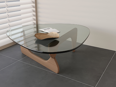 Modern glass coffee table