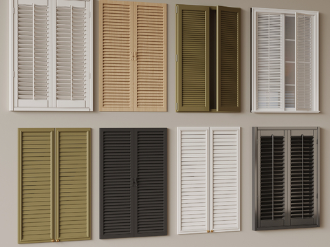 French shutters, wooden windows, casement windows, double-window windows