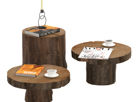 Log Style Side Table