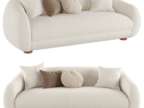 Laszlo Boucle Cream-style Couch